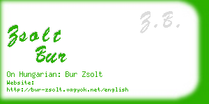 zsolt bur business card